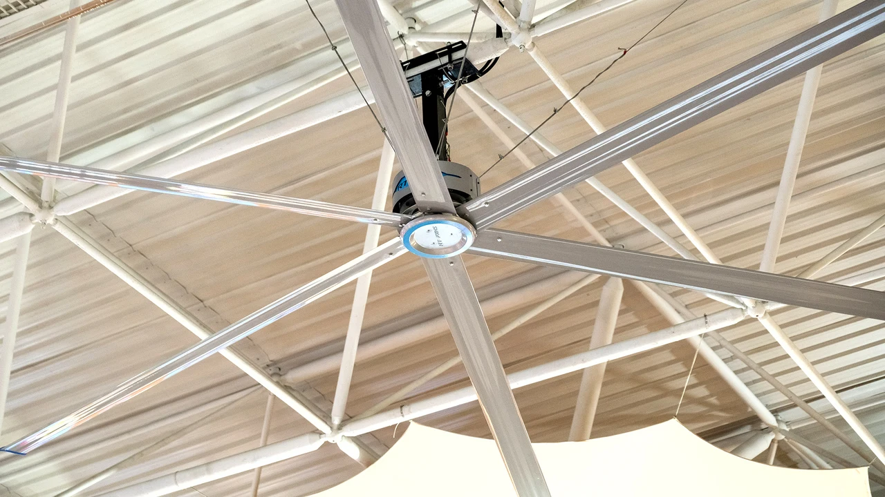 RTFANS PMSM gearless direct-drive fan in commercial facility